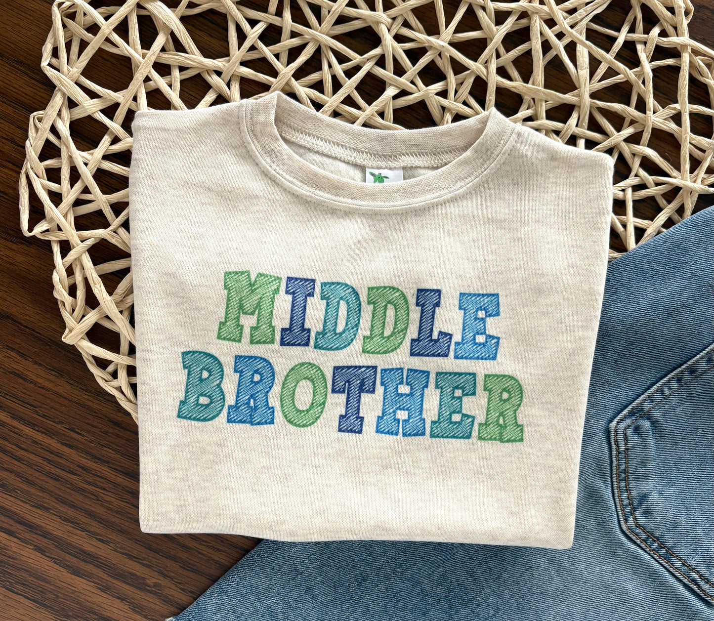Scribble Middle Brother - Blues and Greens