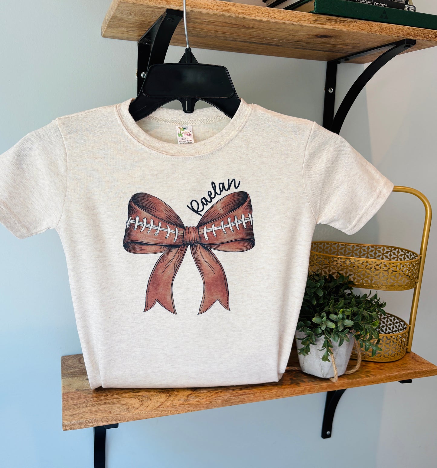 Football Bow with or without Personalization