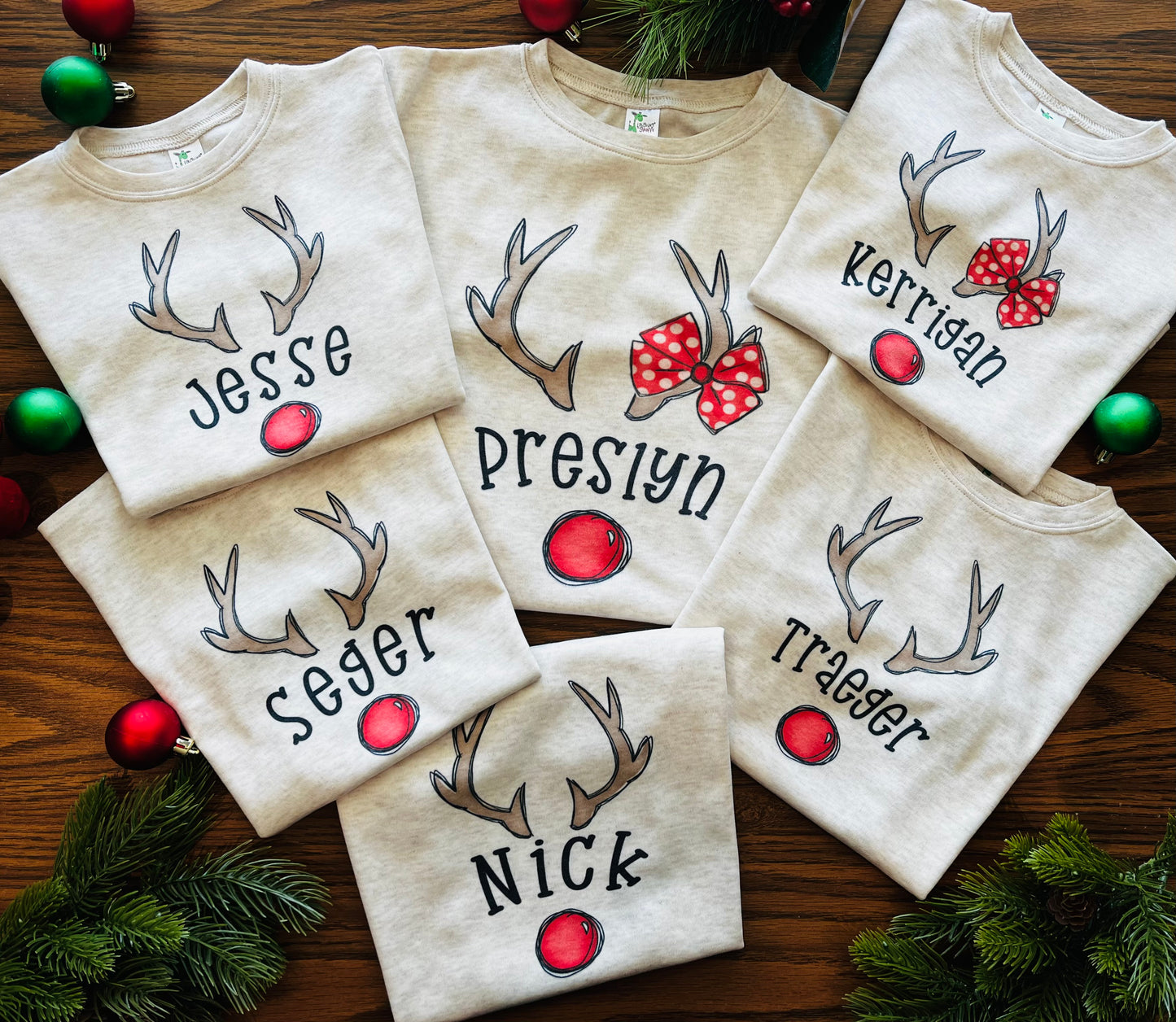 Girl Reindeer Antlers with Name