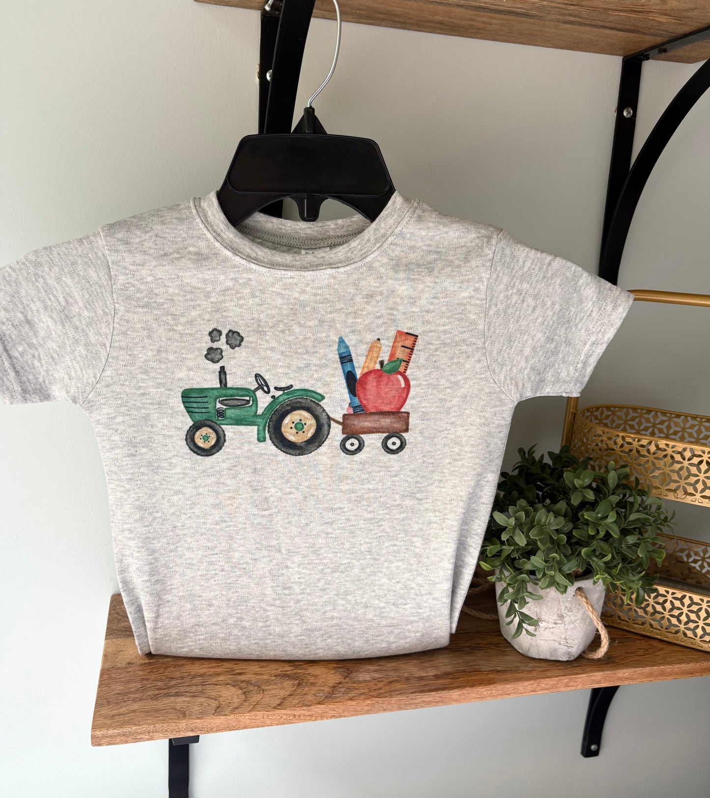 School Tractor on Grey