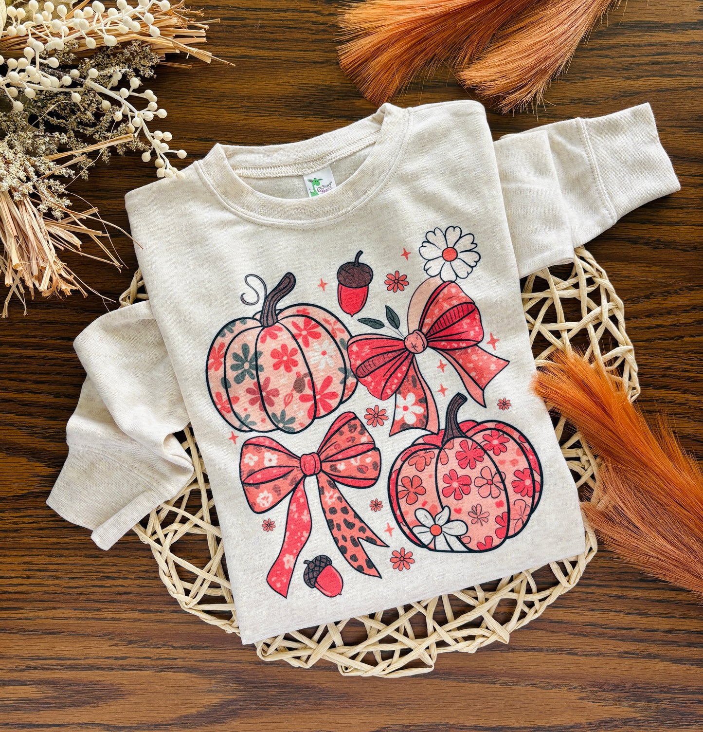 Floral Pumpkin and Bows
