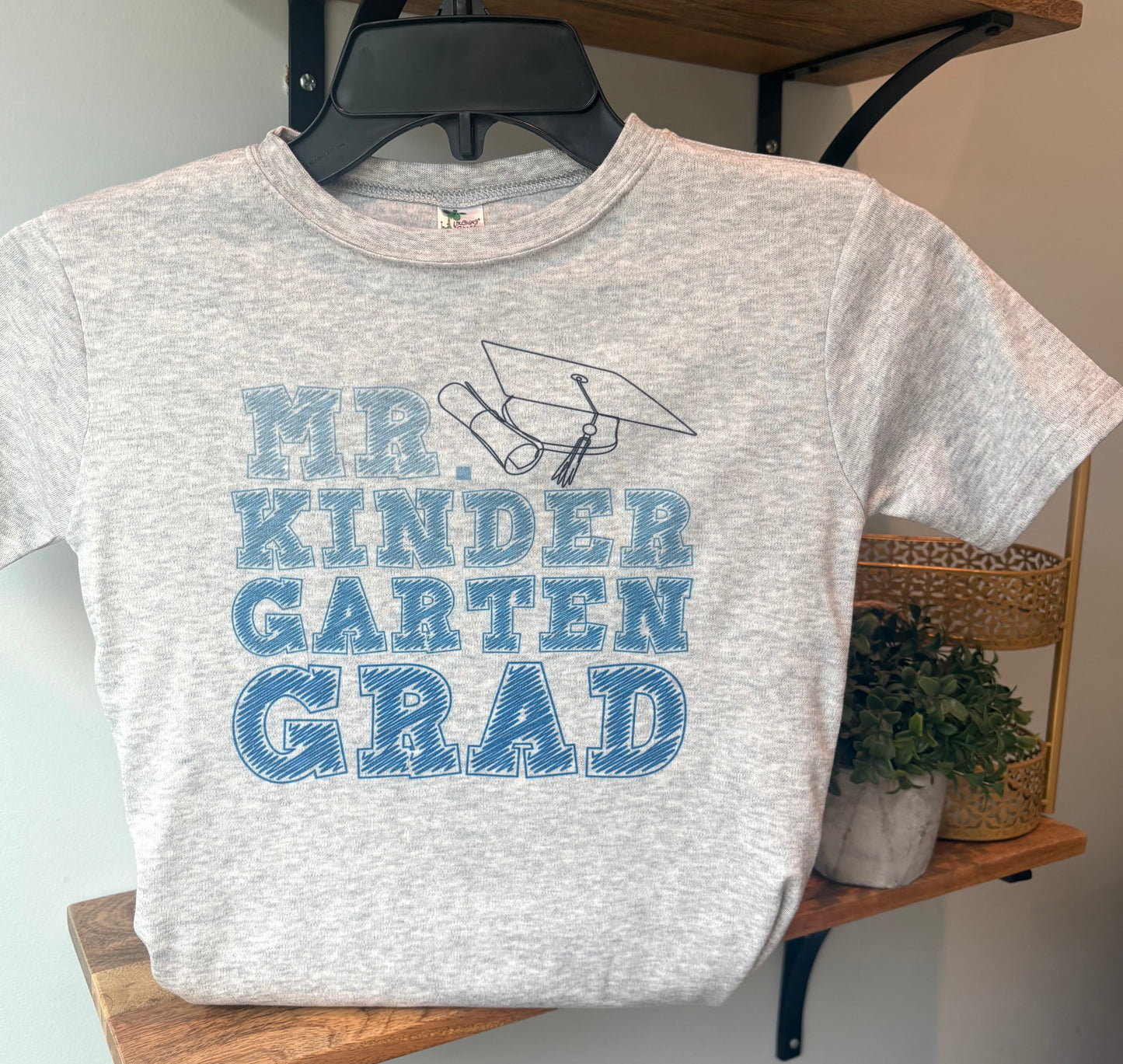 Mr. Kindergarten Grad on Grey
