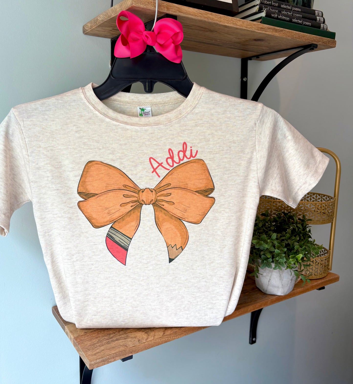 School Pencil Bow with or without Name