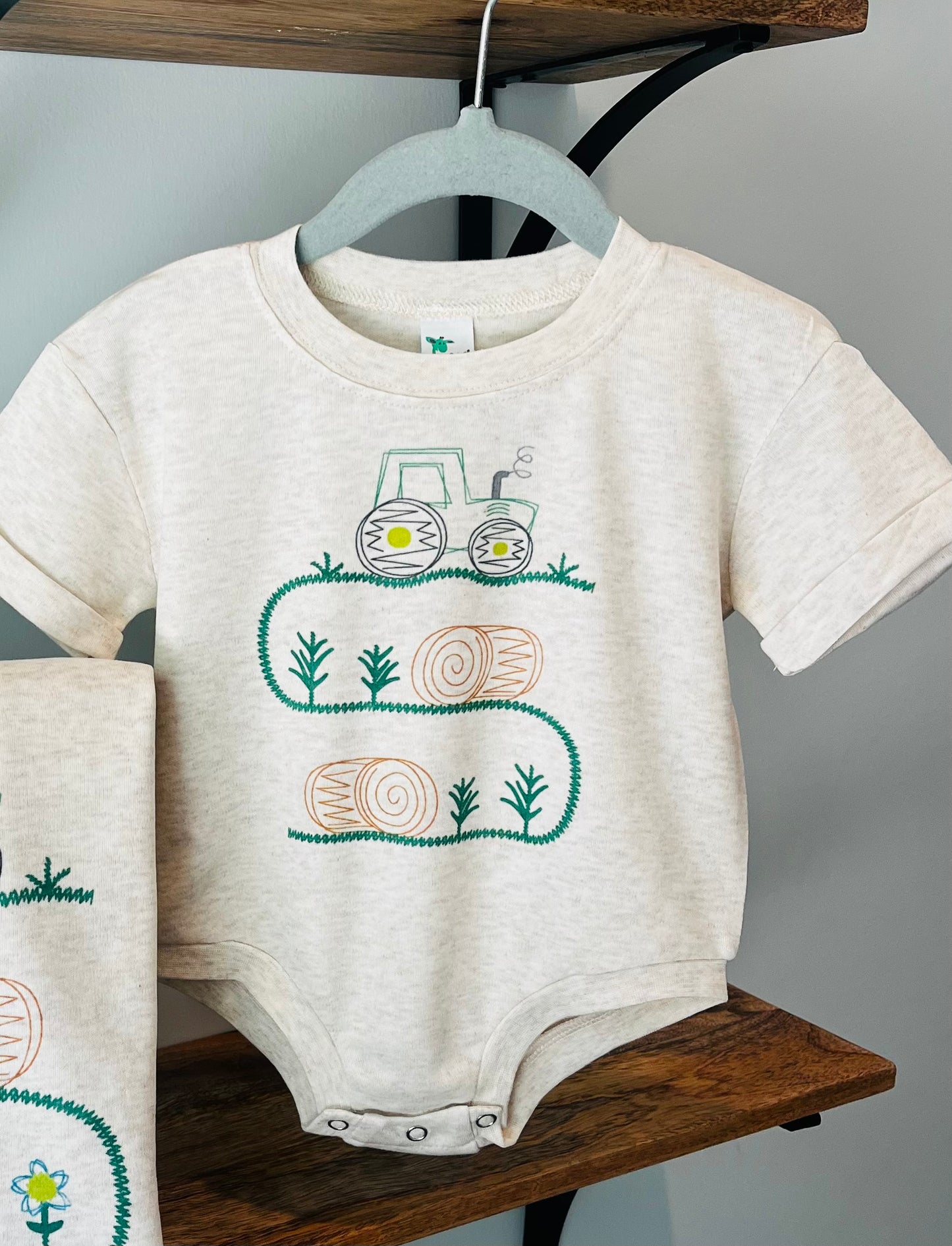 Faux Stitch Boy Tractor