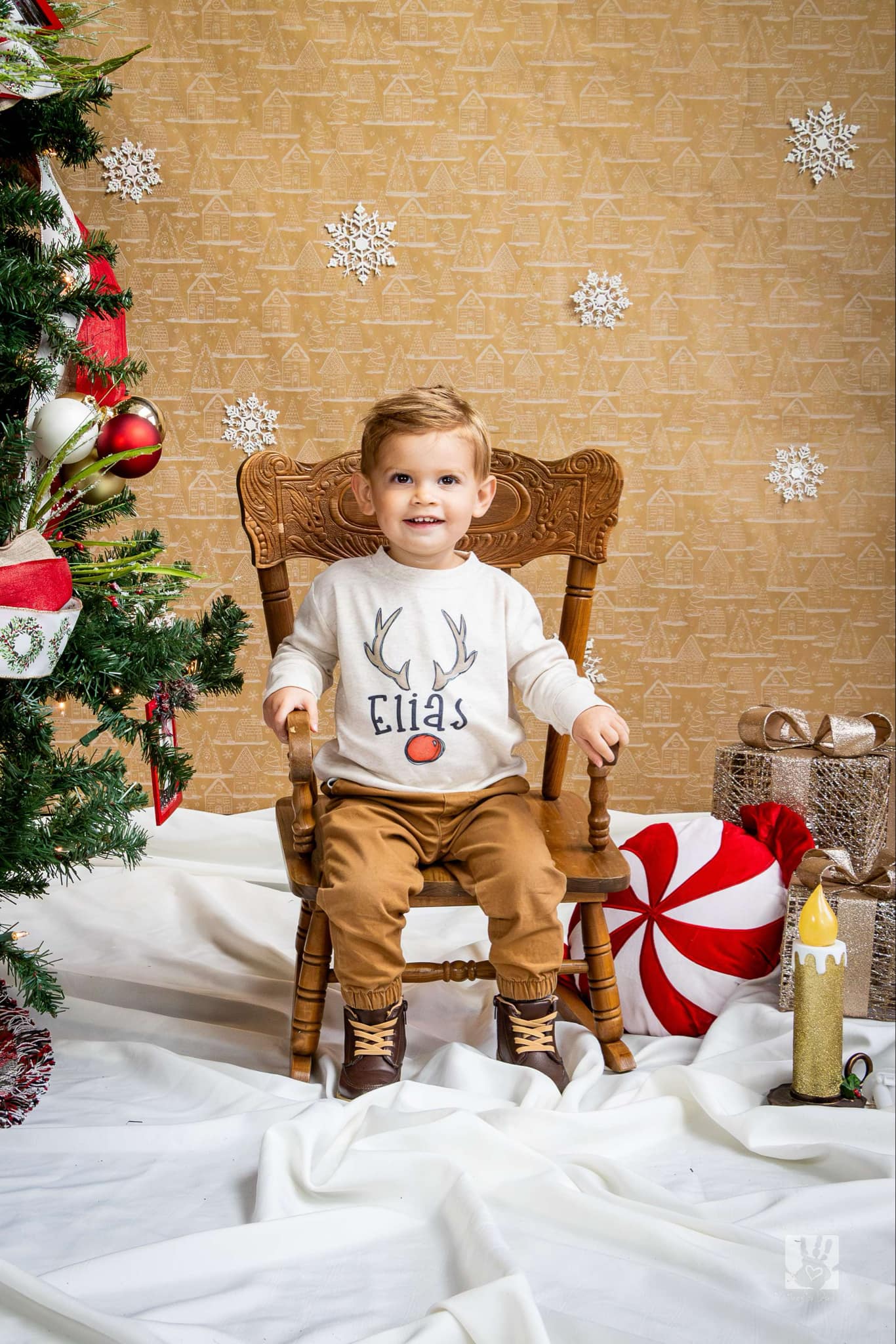 Boy Reindeer Antlers with Name