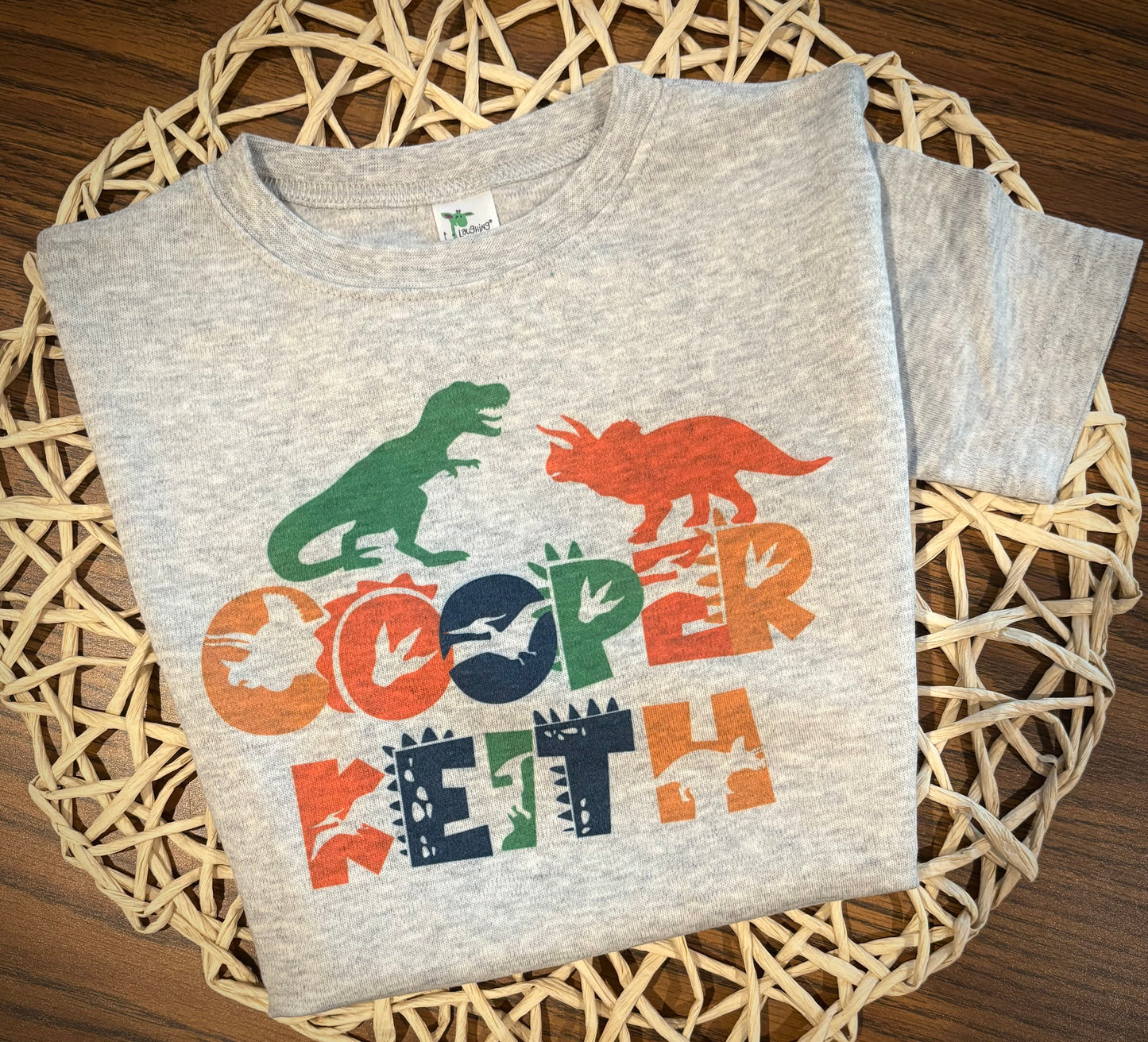 Dinos with Custom Name on Grey