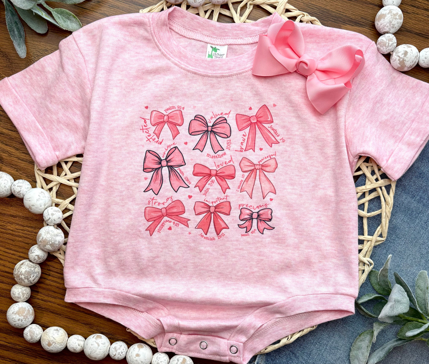 Scripture Bows on Pink