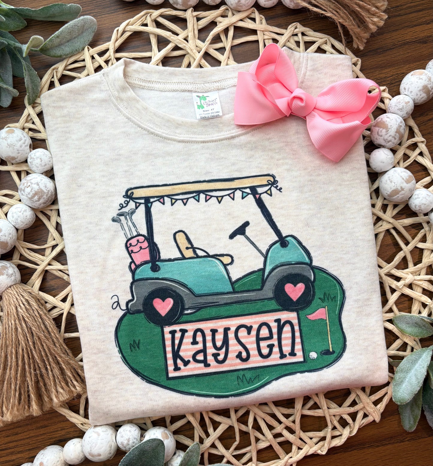 Girl Golf Cart with Name
