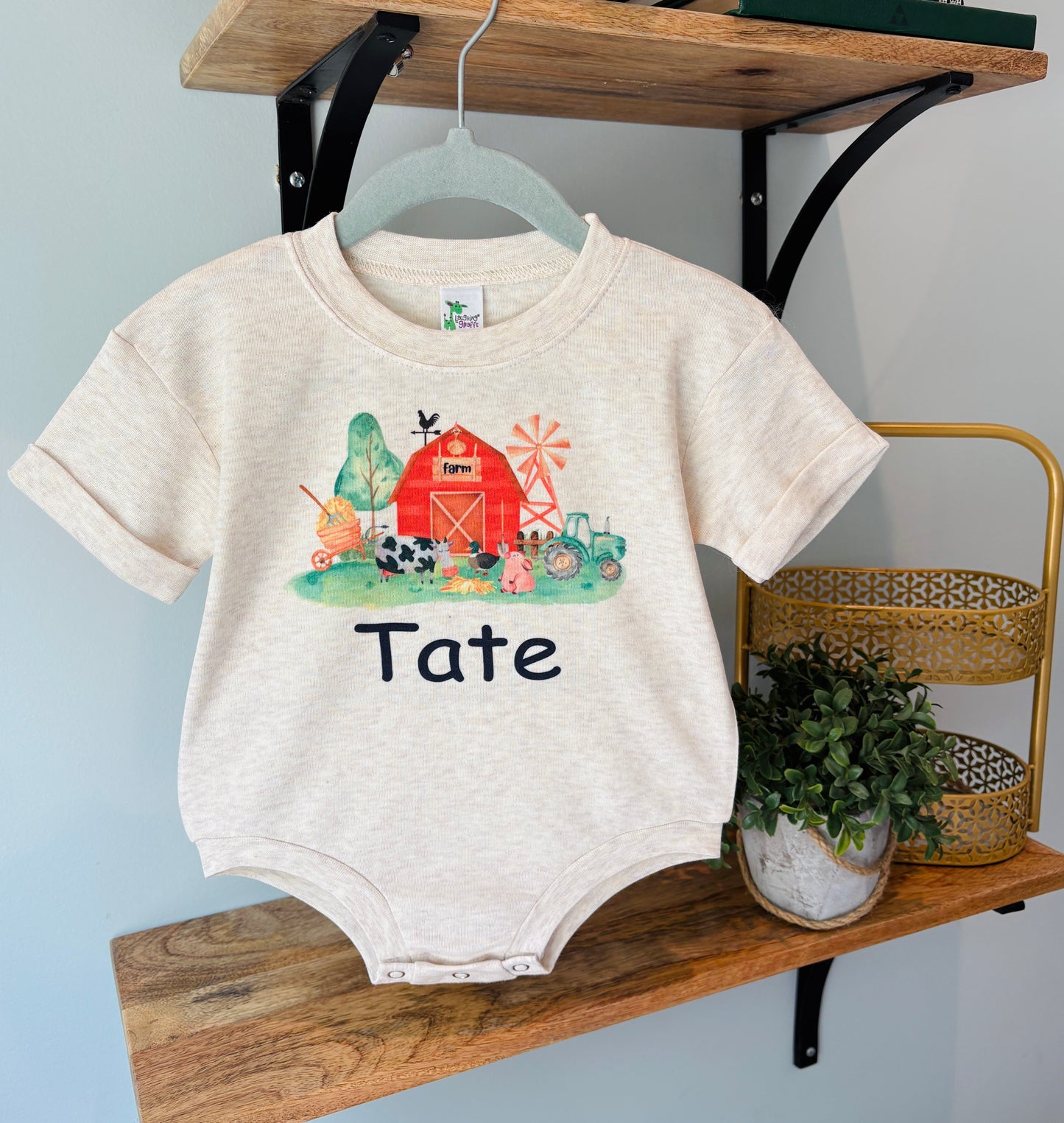 Red Barn Farm With or without Personalization on Oatmeal