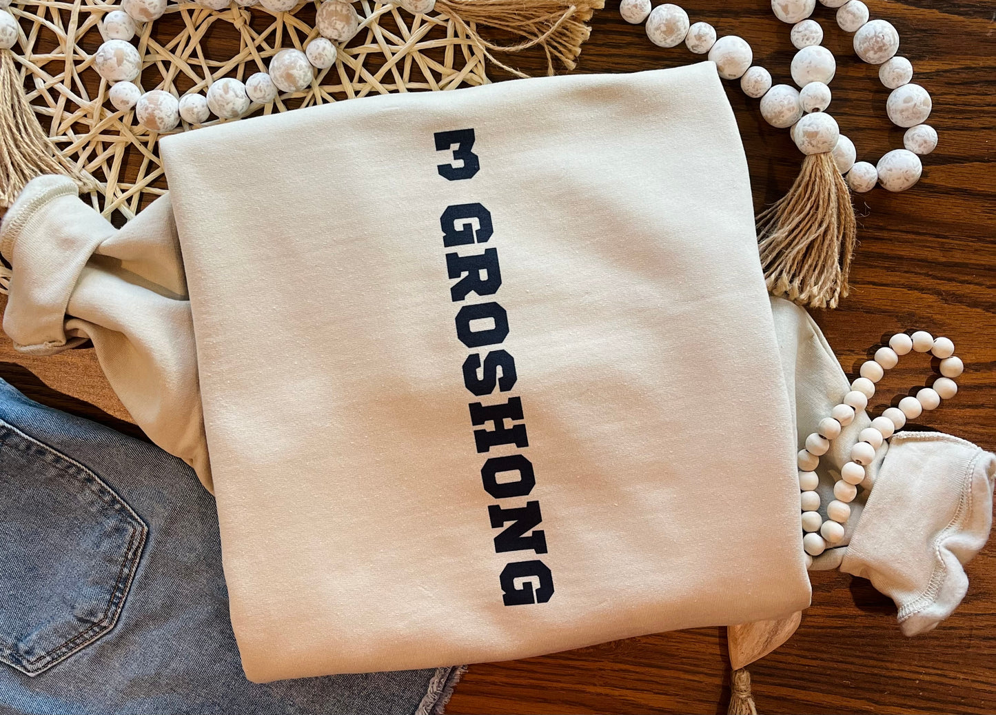 Basketball Game Day with Custom Name + Number on Back - Sweatshirt