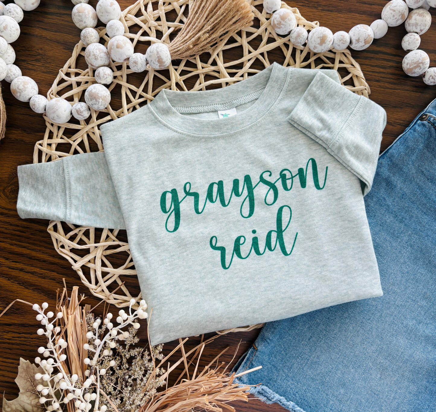 Script Name Green on Sage