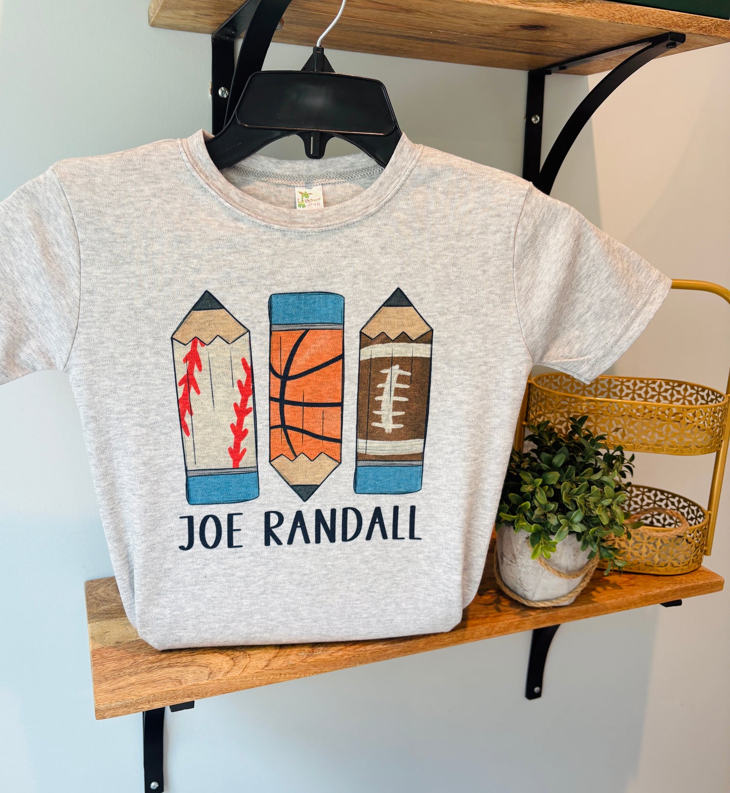 Sports Pencils with or without Personalization on Grey