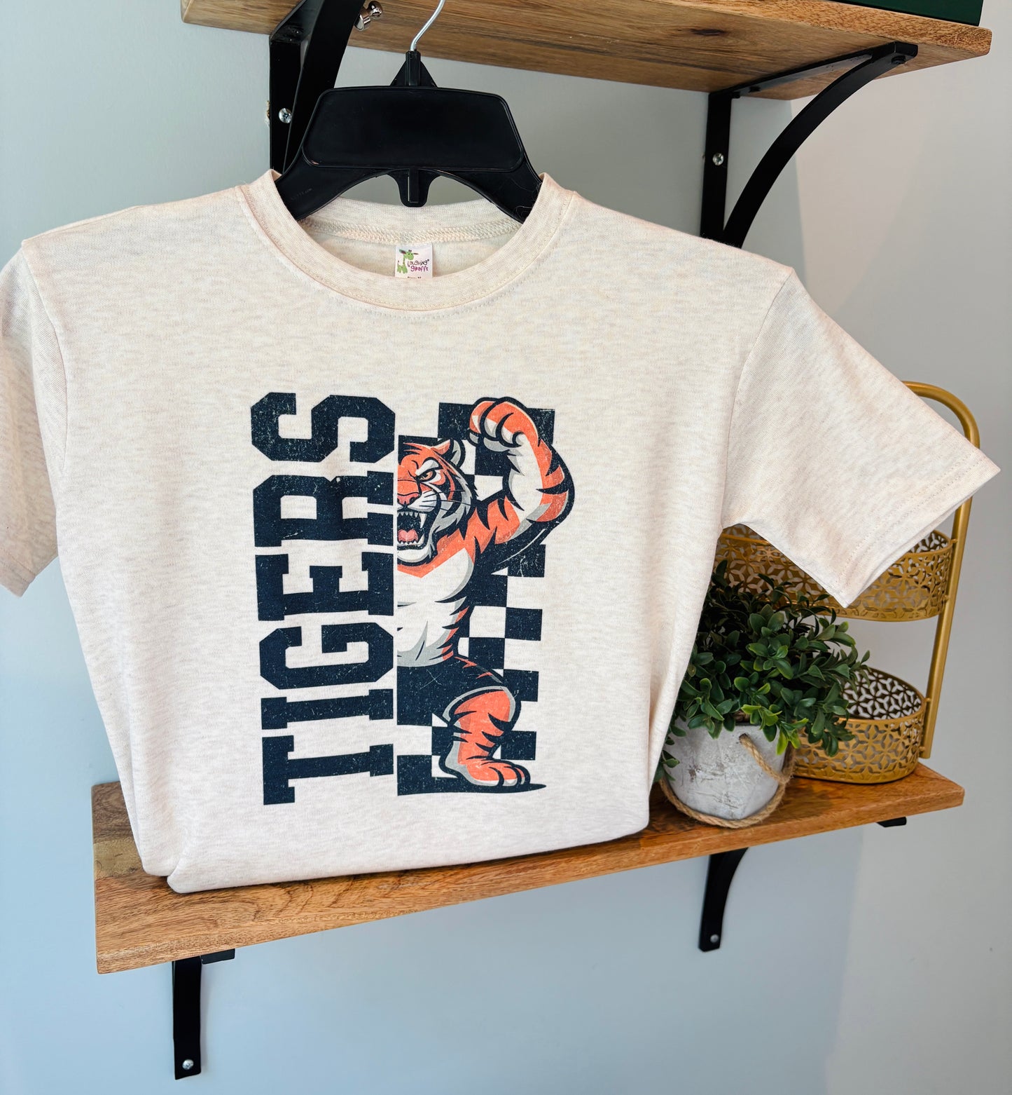 Tigers Mascot on Grey
