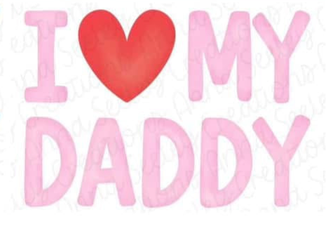 I Heart My Daddy - Pink Words