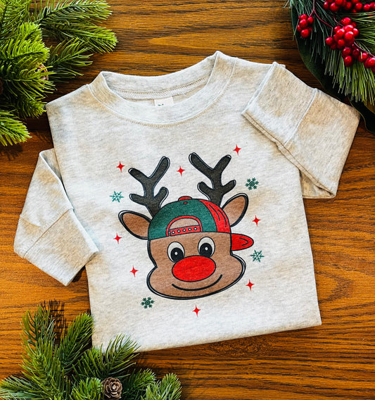 Reindeer Hat on Grey