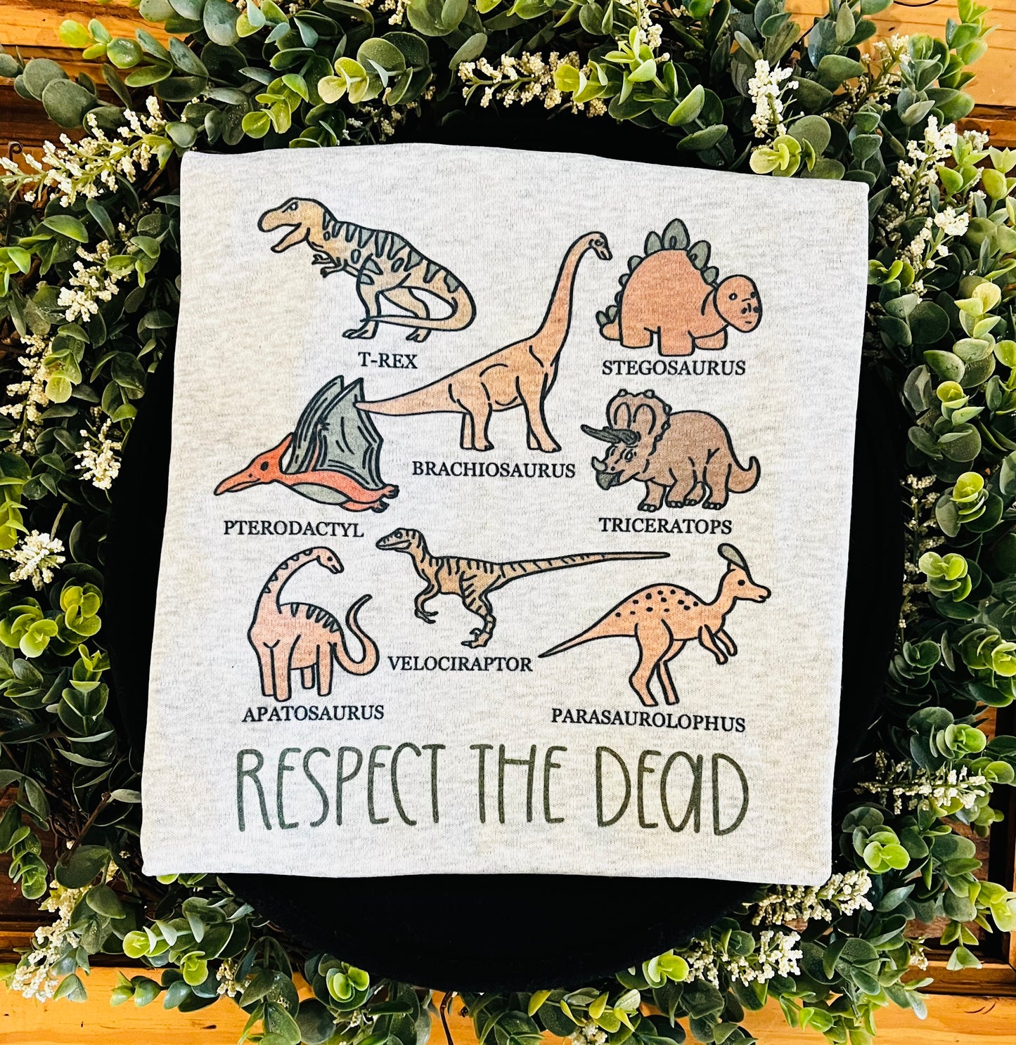 Respect the Dead - Dino on Grey