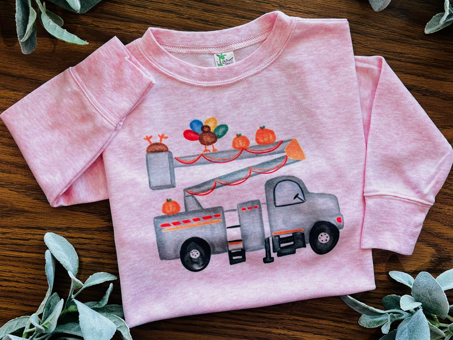 Fall Bucket Truck on Pink