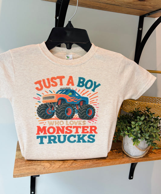 Just a Boy who Loves Monster Trucks