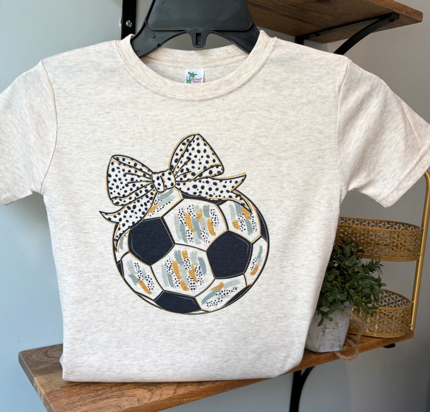 Brushstroke Soccer Ball with Bow
