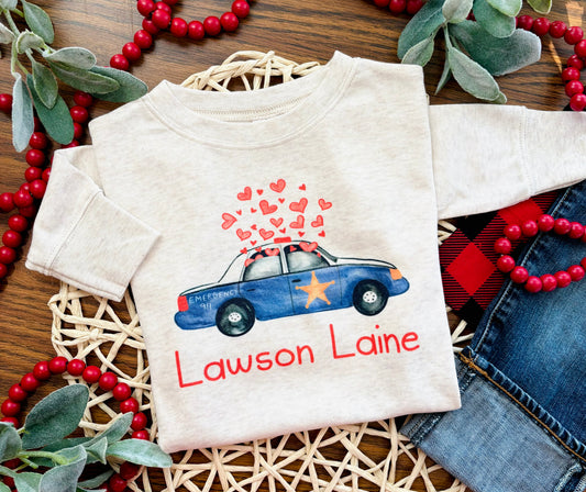 Valentine Police Car With or with Name