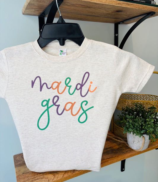 Cursive Mardi Gras