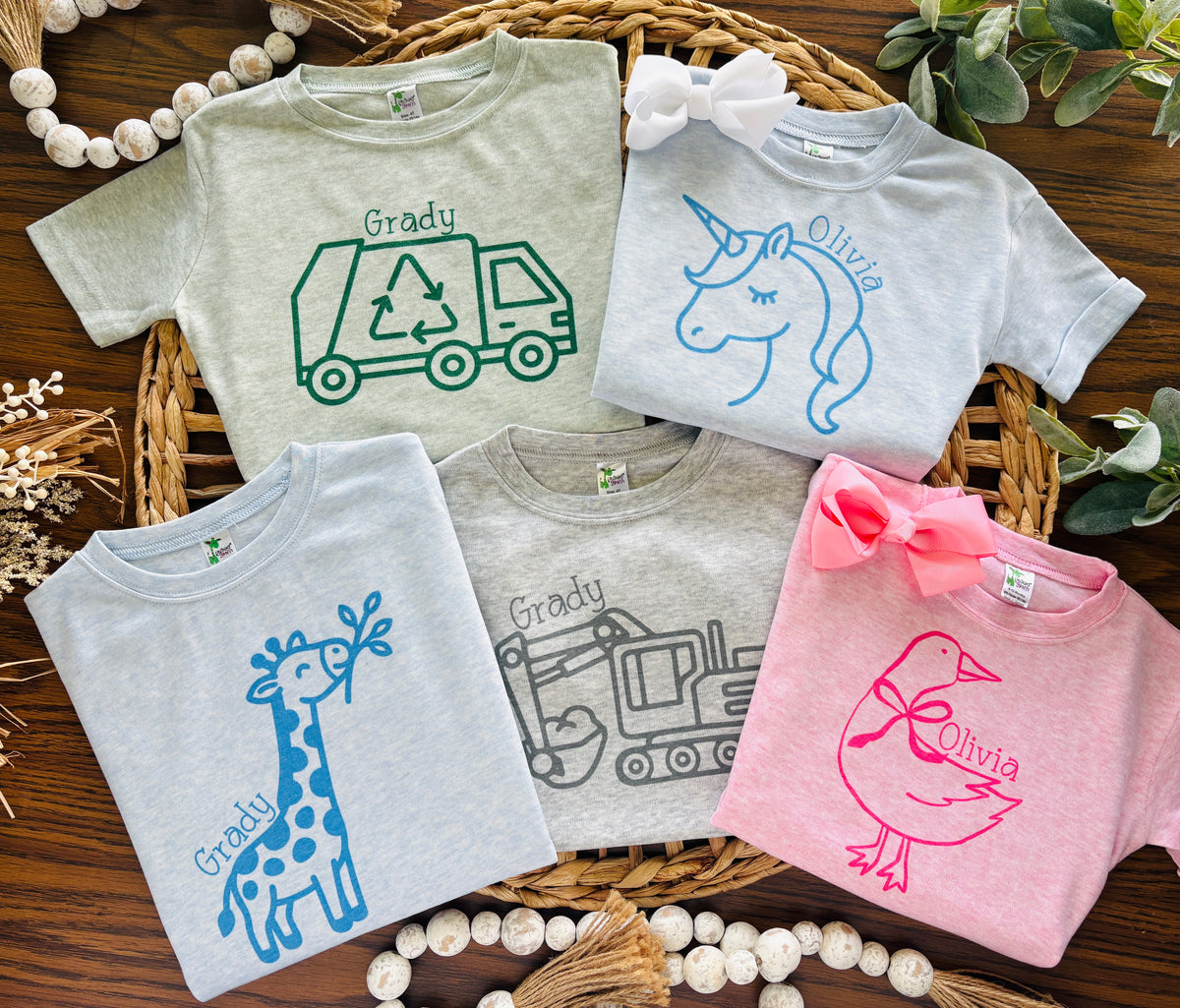 Monochromatic Doodle Tees