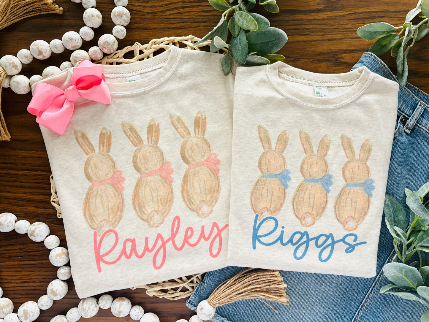 Boys Painted Bunnies with or without Name