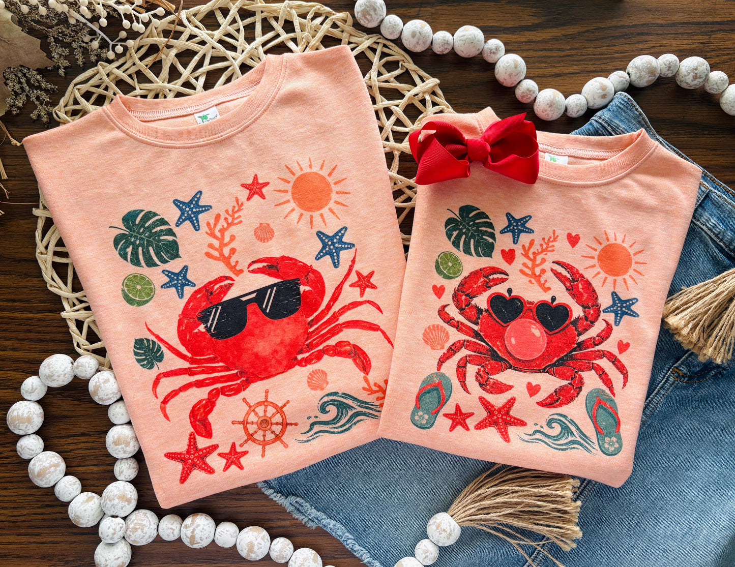 Boy Beach Crab Collage