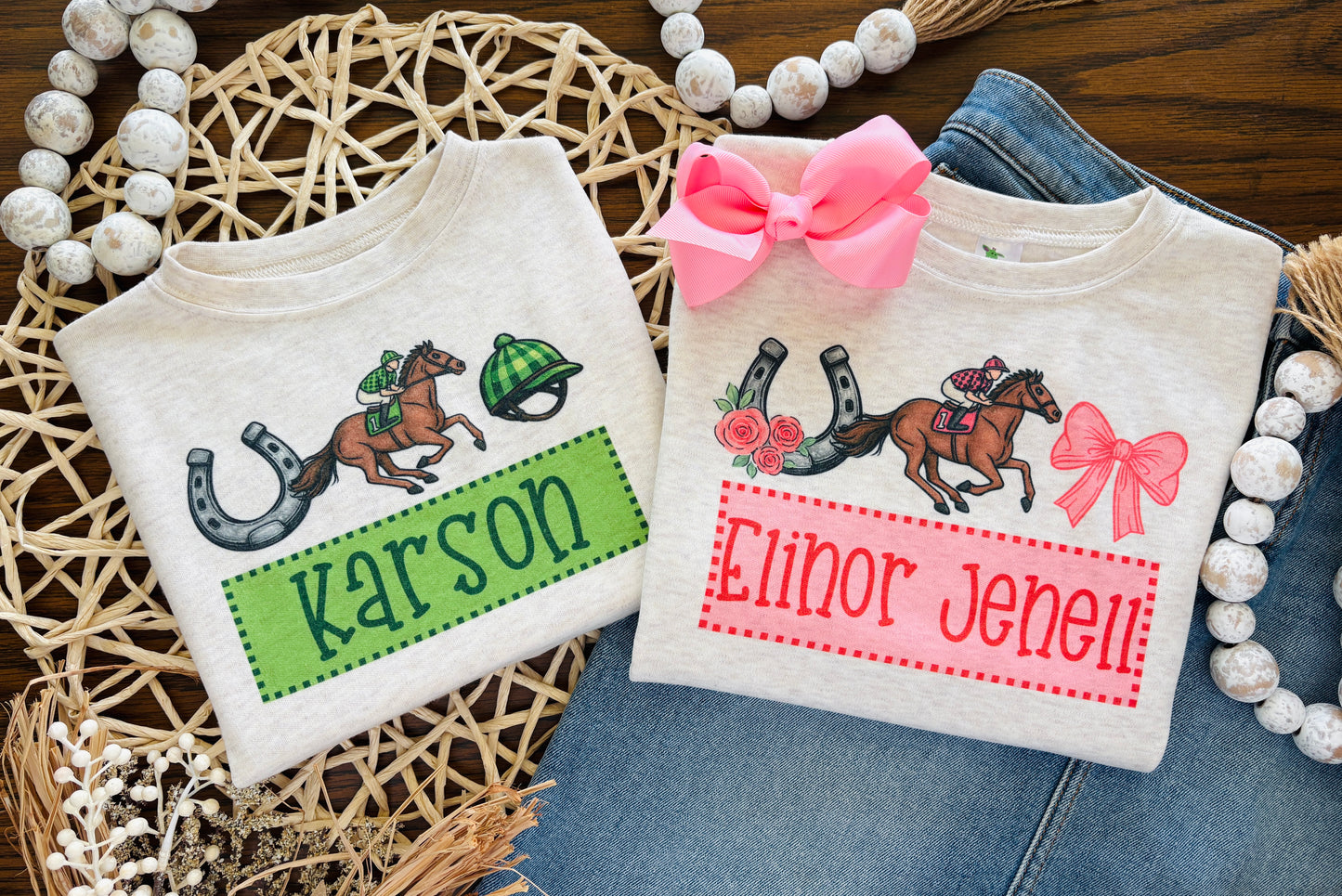 Girl Racehorse Trio Horse