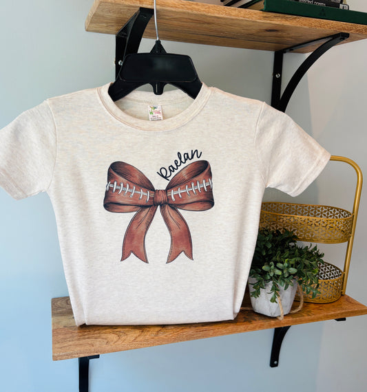 Football Bow with or without Personalization