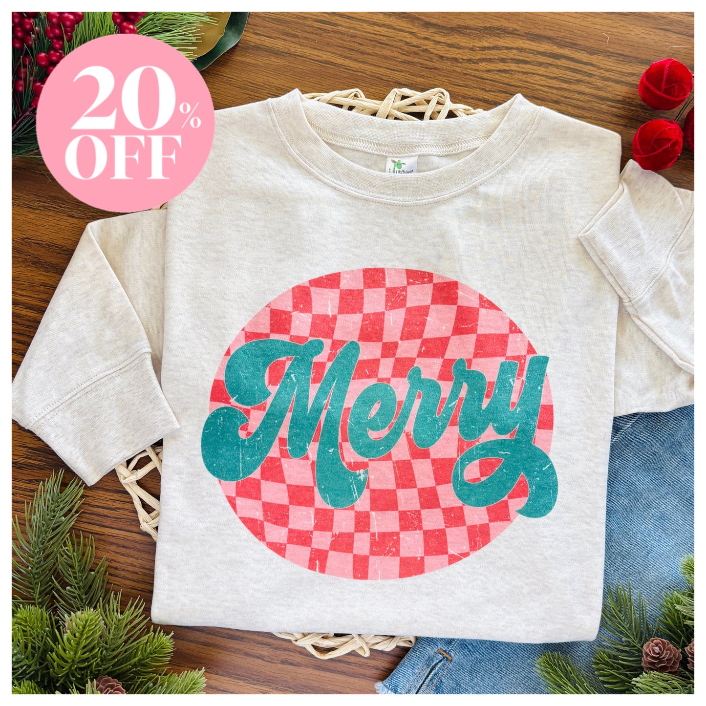 Santa on Tractor on Oatmeal ‼️ Sale ‼️ 20% off at Checkout ‼️