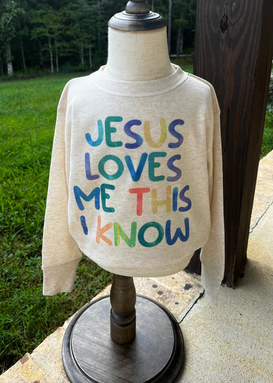 Jesus loves Me Pullover 4t