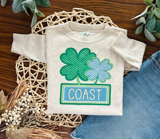 St Patrick’s Day Boy Shamrock with Custom Name