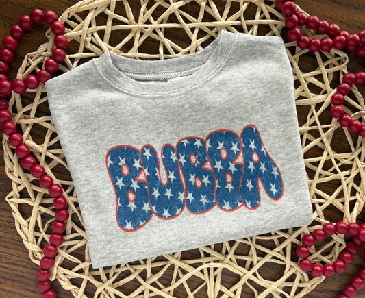 Blue Star Bubba on Grey