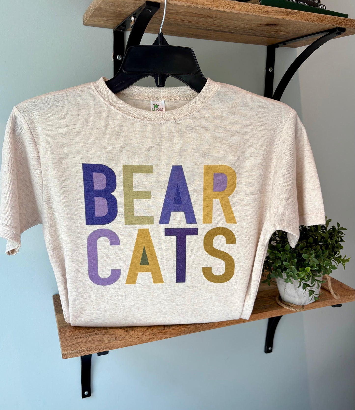 Custom Color Block Team Mascot on Oatmeal, Bulldogs, Tigers, Pirates, Wildcats, Any Custom Team and Colors!