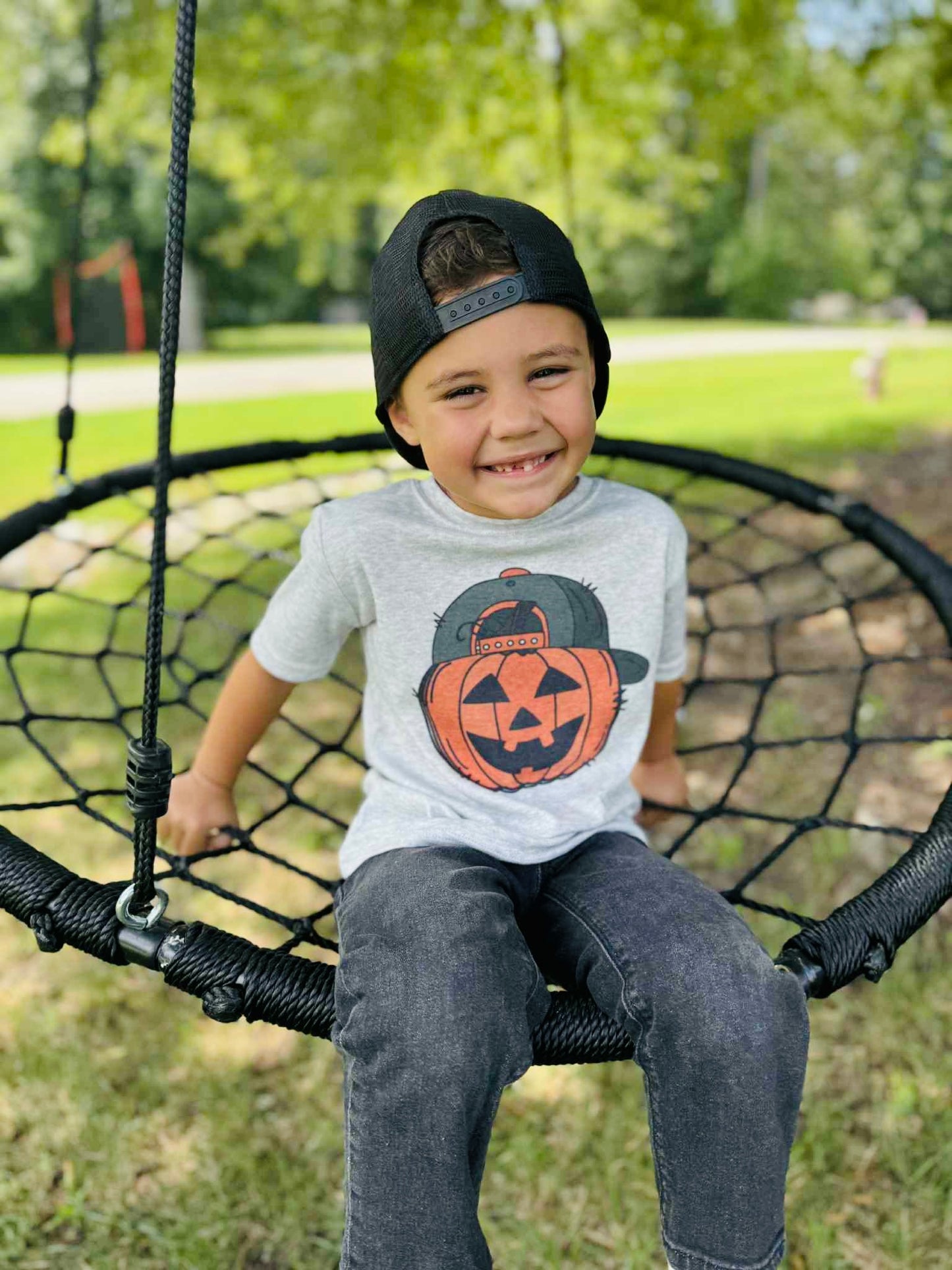 Pumpkin with Hat on Grey