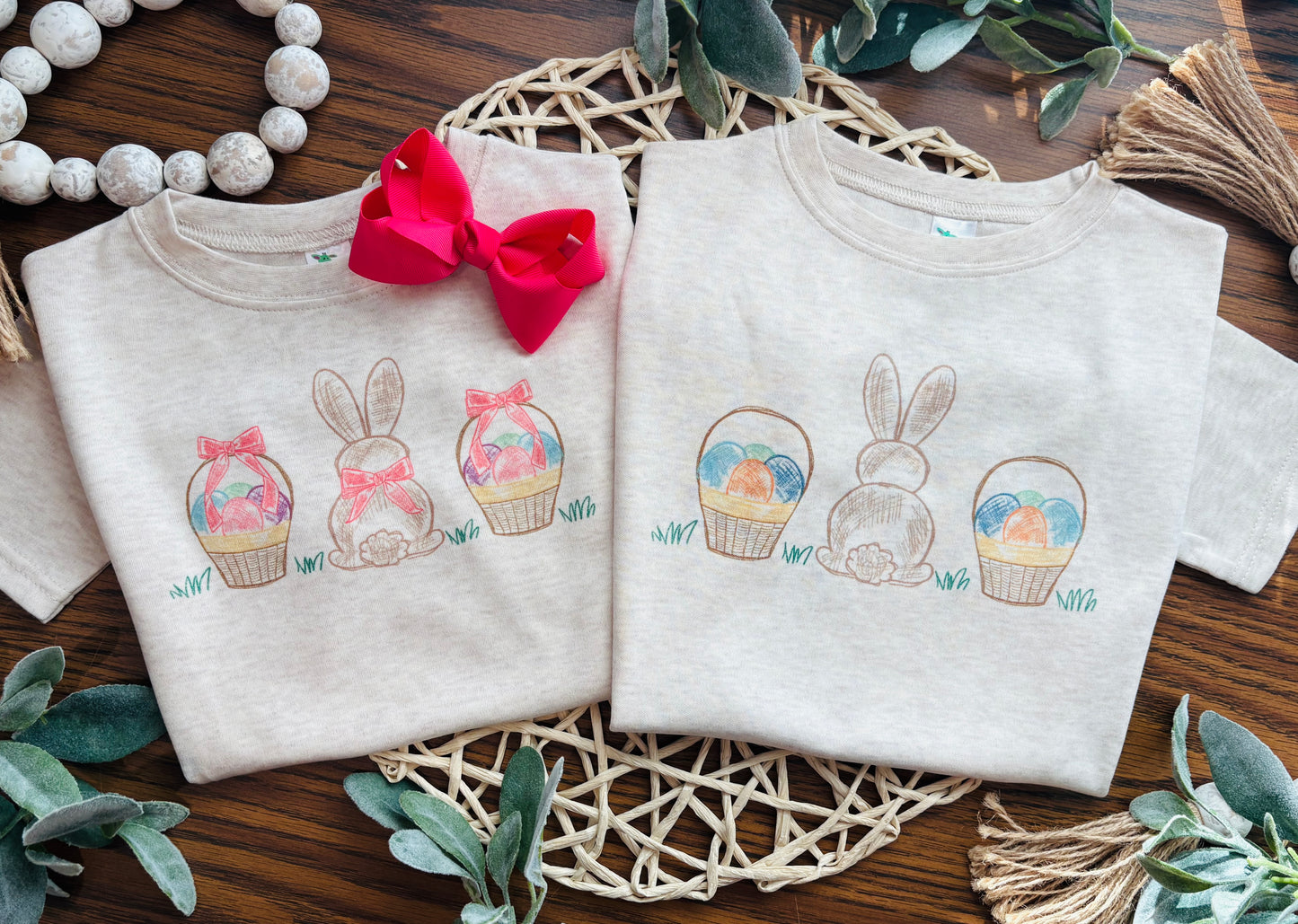 Boy Scibble Bunny Trio with or without Name