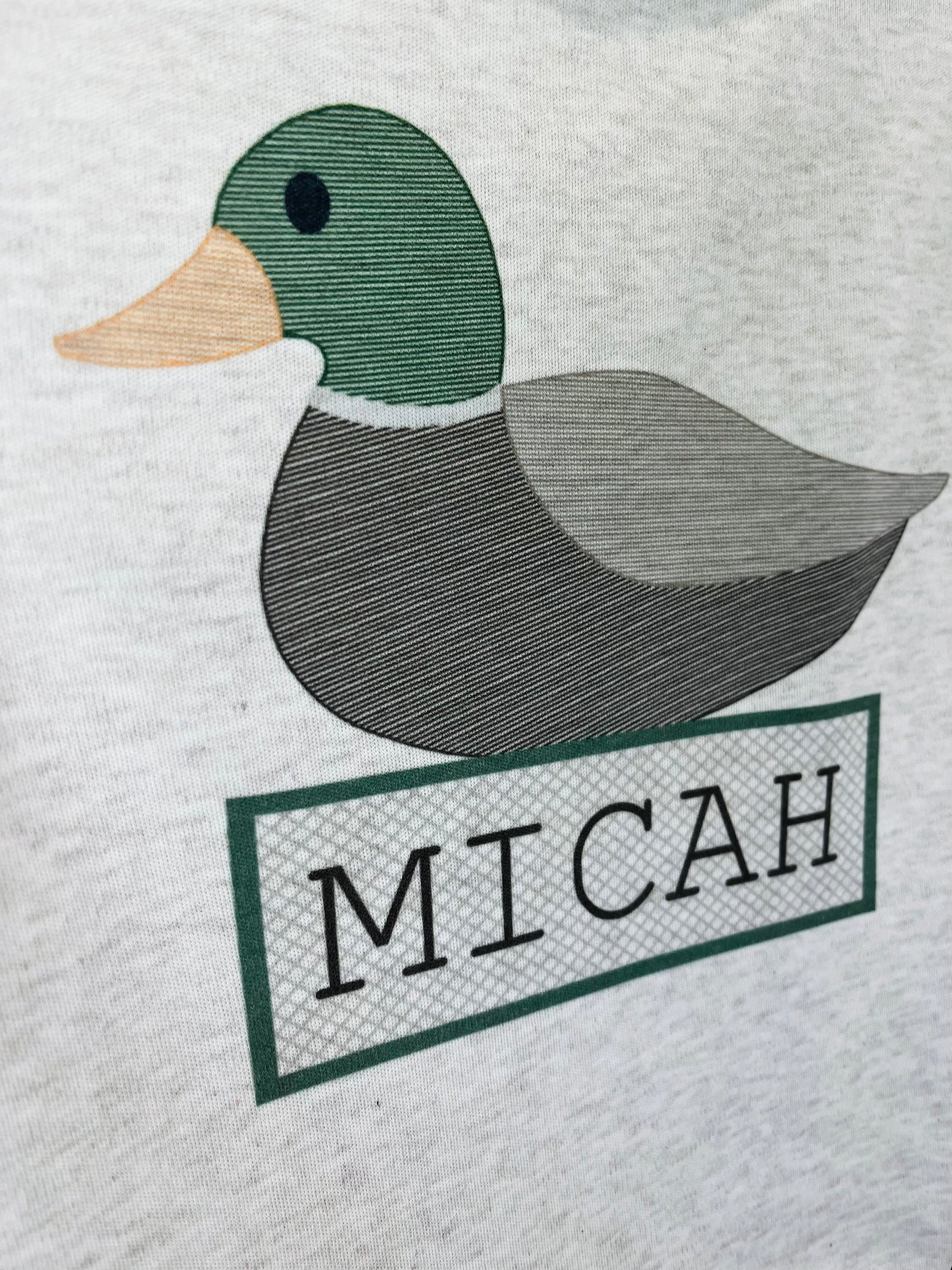 Faux Embroidery Mallard with Name