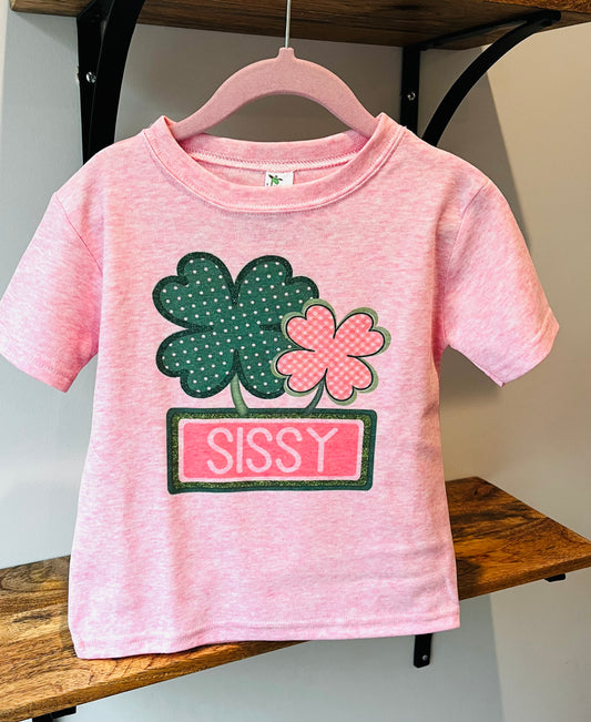 St Patrick’s Day Girl Shamrock with Name