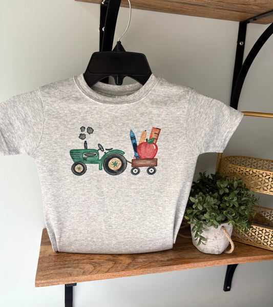 School Tractor on Grey