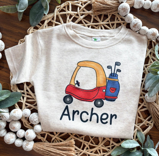 Toddler Car - Golfer - with or without Personalization