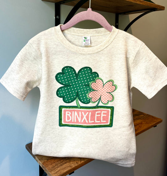 Girl Shamrock with Custom Name