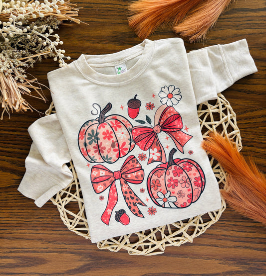 Floral Pumpkin and Bows