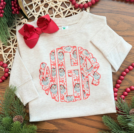 Santa Monogram without Bow