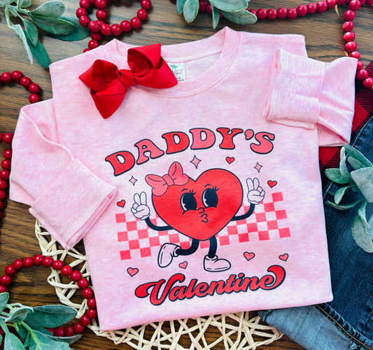 Daddys Valentine Cool Heart on Pink