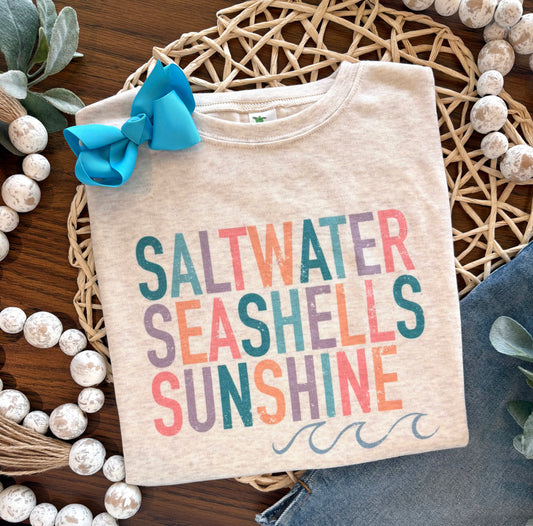 Saltwater Seashells Sunshine on Oatmeal