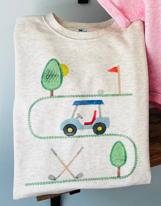 Faux Stitch Boy Golf