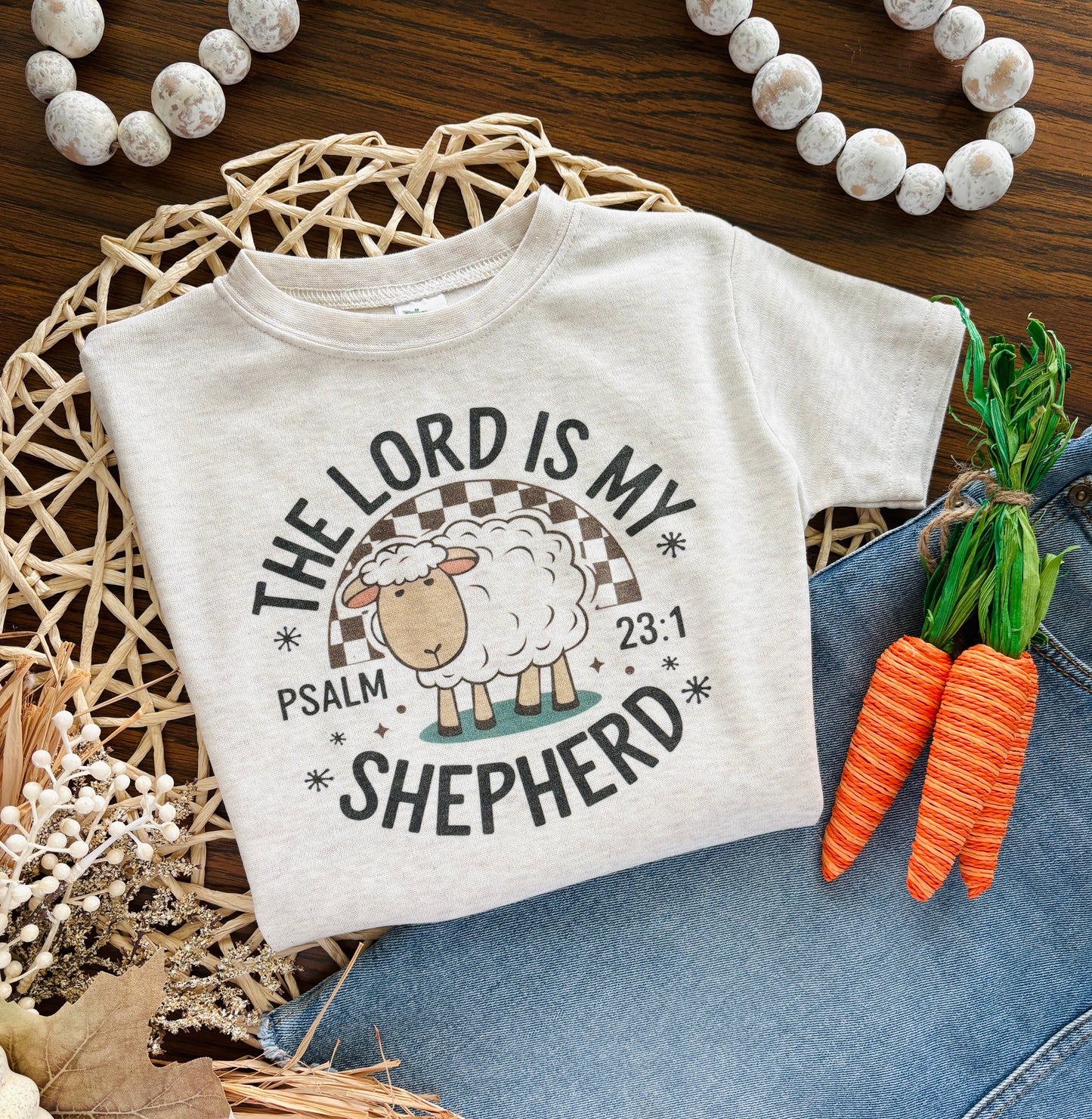 The Lord is my Shepherd Check Sheep