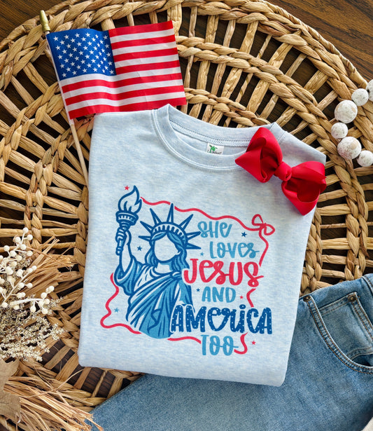 Lady Liberty - She Loves Jesus and America Too