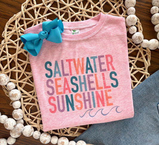 Saltwater Seashells Sunshine on Pink
